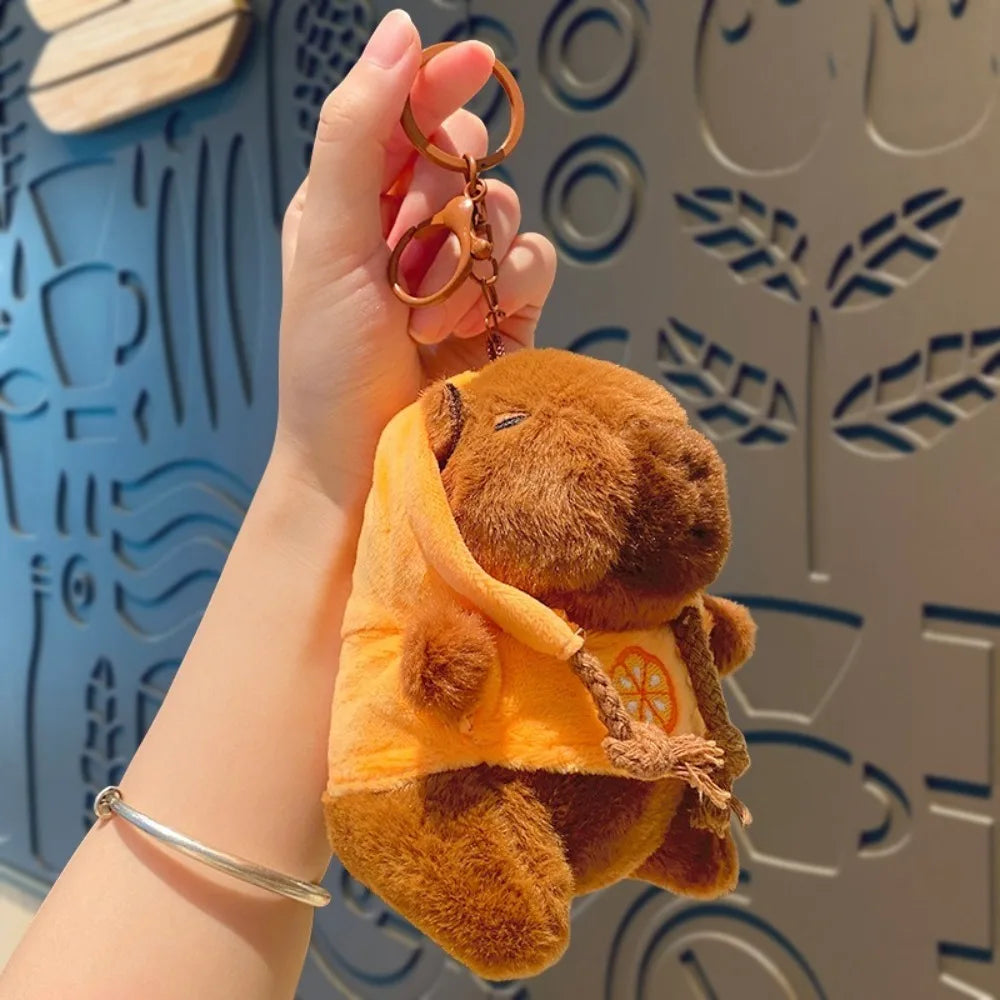 Cute Capybara Plush Toy Hoodie with Wings Simulation Doll