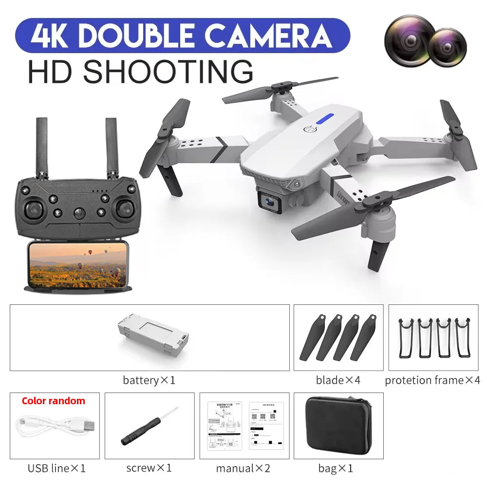KDBFA 2024 New E88 Pro WIFI FPV Drone Wide Angle