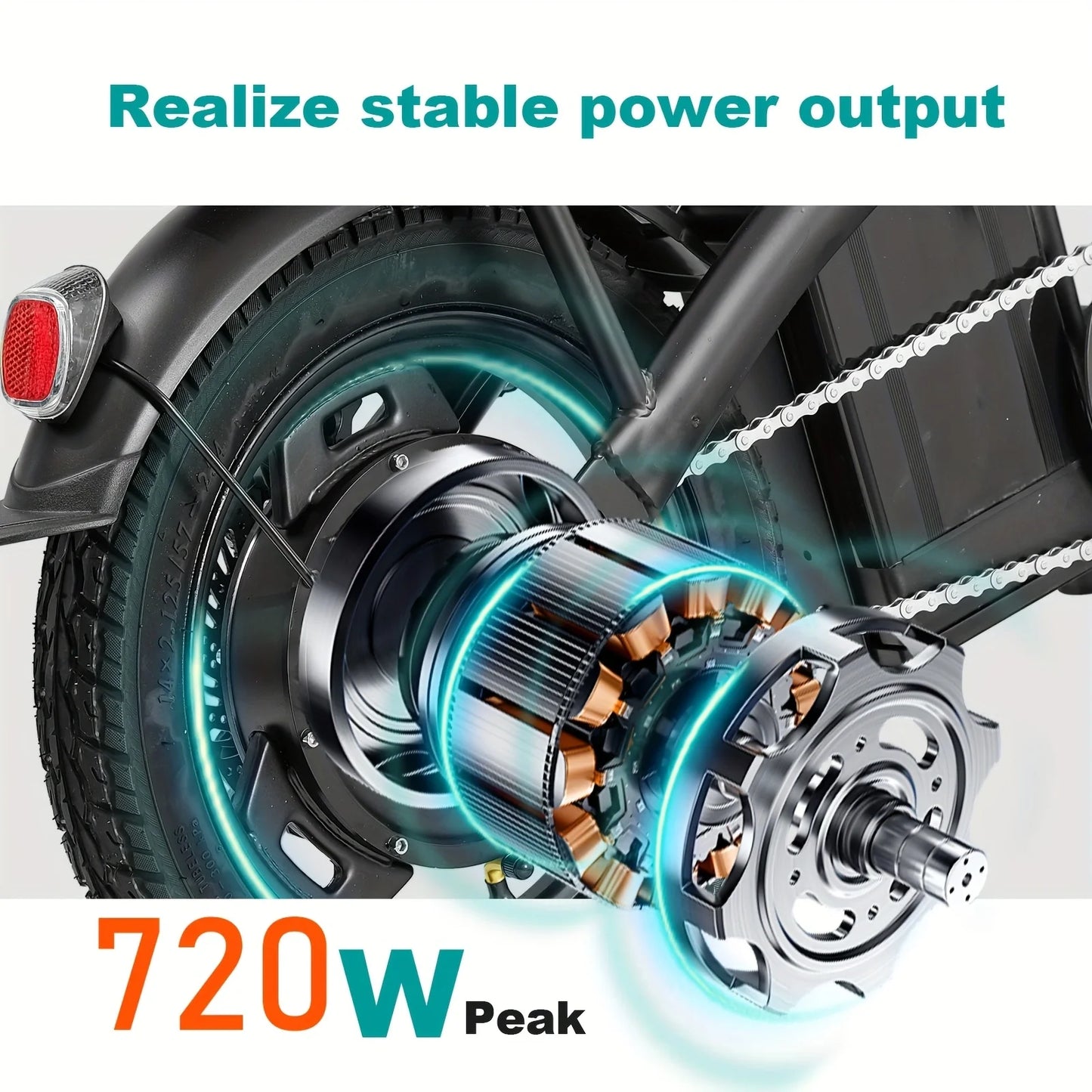 14-inch electric bike, easy to fold, adult commuter electric bike,