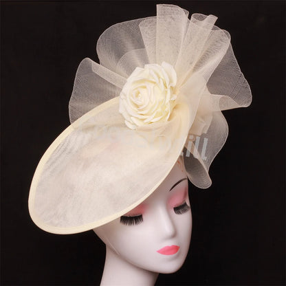Chic Navy Fascinators Hat For Women Elegant Royal Ascot Millinery