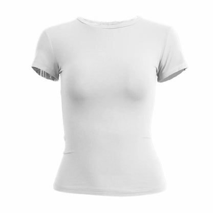 Woman Clothing Short Sleeve T-shirt Slim Fit Tops Female
