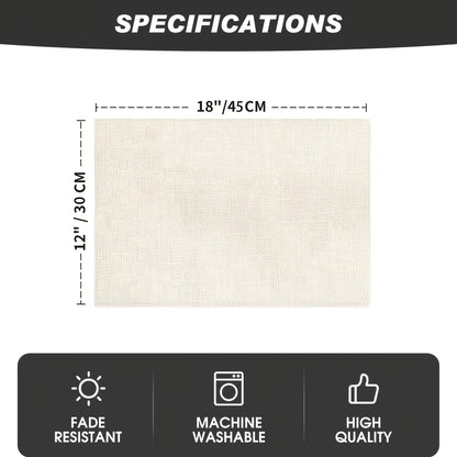 4pcs Thanksgiving Harvest Day Print Placemat Pumpkin