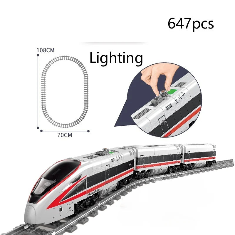 DOU BUILTBuilding Block City Train Track Model Electric