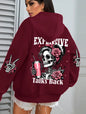 Expensive Talks Back Funny Printing Womens Hoodie Loose Multicolor