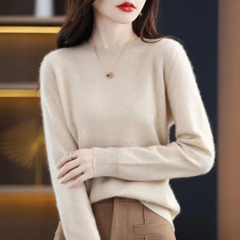 Women Sweater O-neck Autumn Winter Basic Pullover Warm