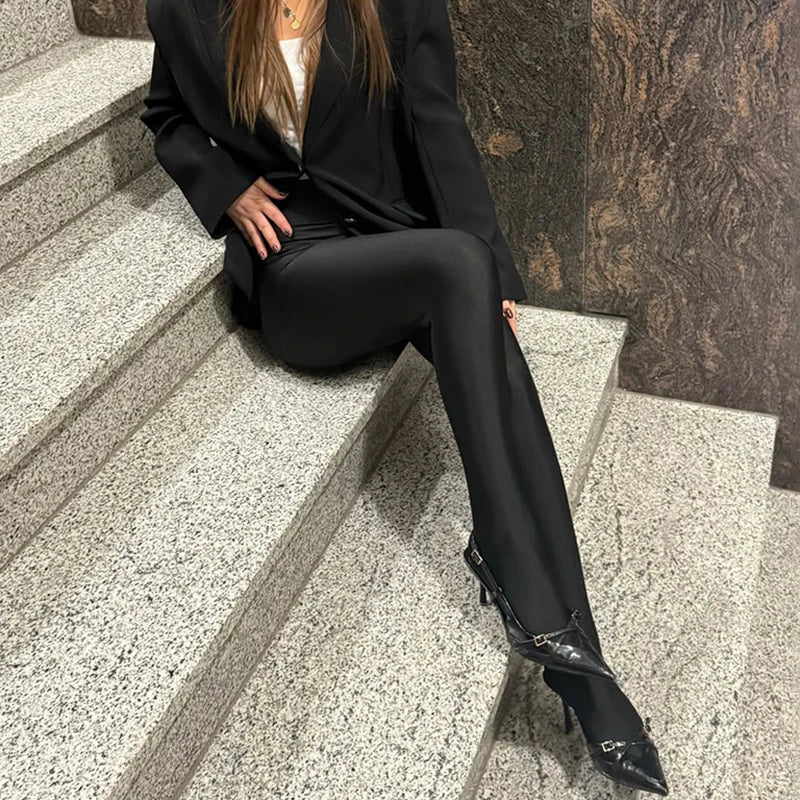 Women's Slim Solid Tights High Waist