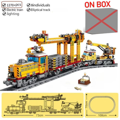 DOU BUILTBuilding Block City Train Track Model Electric