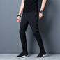 Men's Casual Pants Straight Slim Fit Elastic Waist