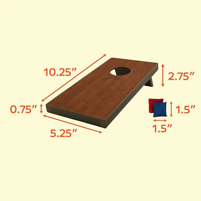 Tabletop Cornhole Game Set with 8 Bean Bags