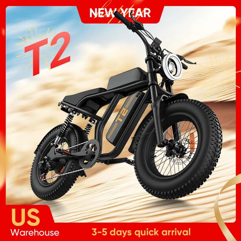 1500W Peak Electric Mountain Bike 48V 15.6Ah