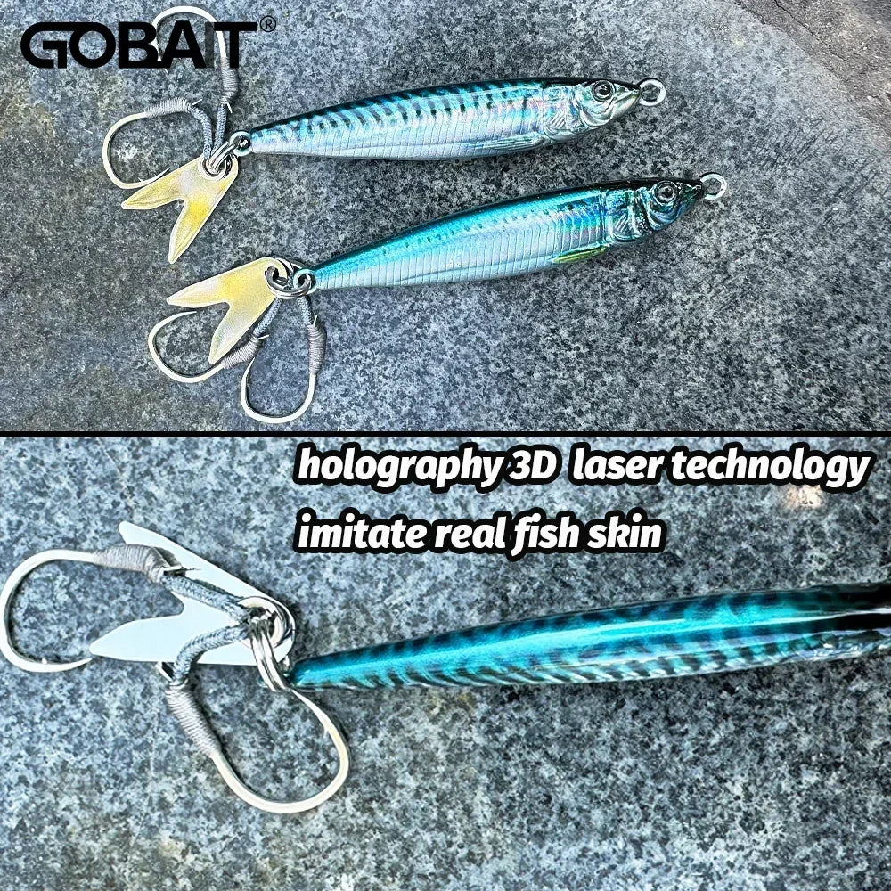 Metal Jig Bait 20g 30g 40g Spinner Sinking 3D Eye Color