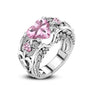 Classic 5 Color Authentic 925 Sterling Silver Ring Multicolor Love Heart