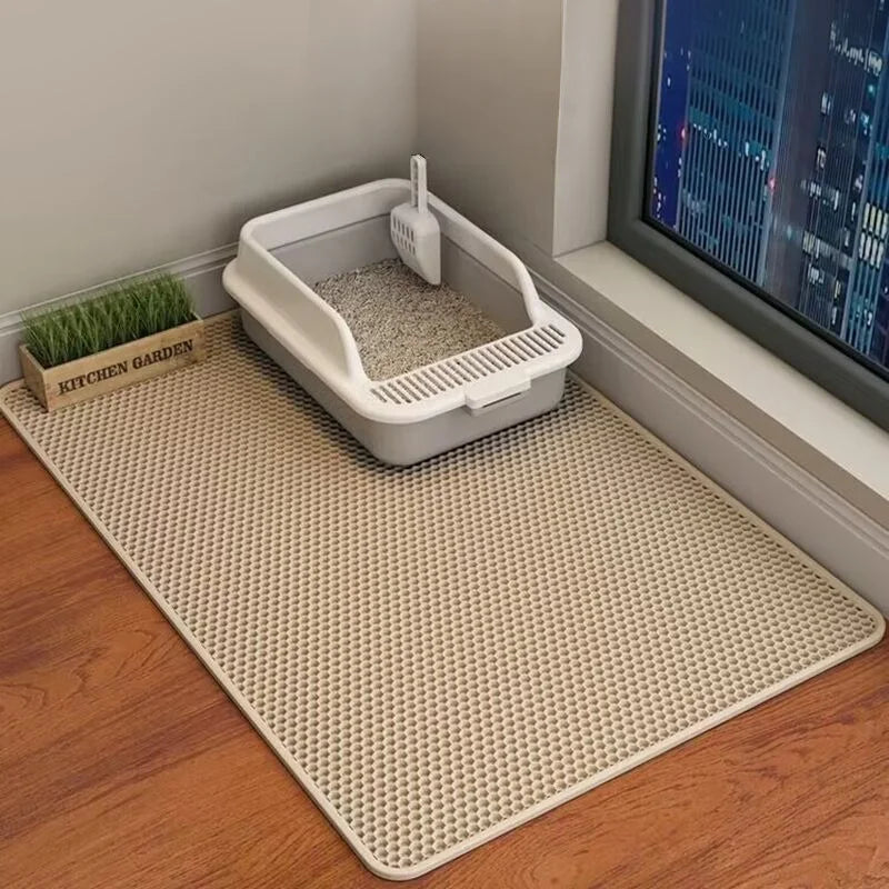 90CMX60CM Cat Litter Mat Waterproof Double Layer Pet Litter Box Mat
