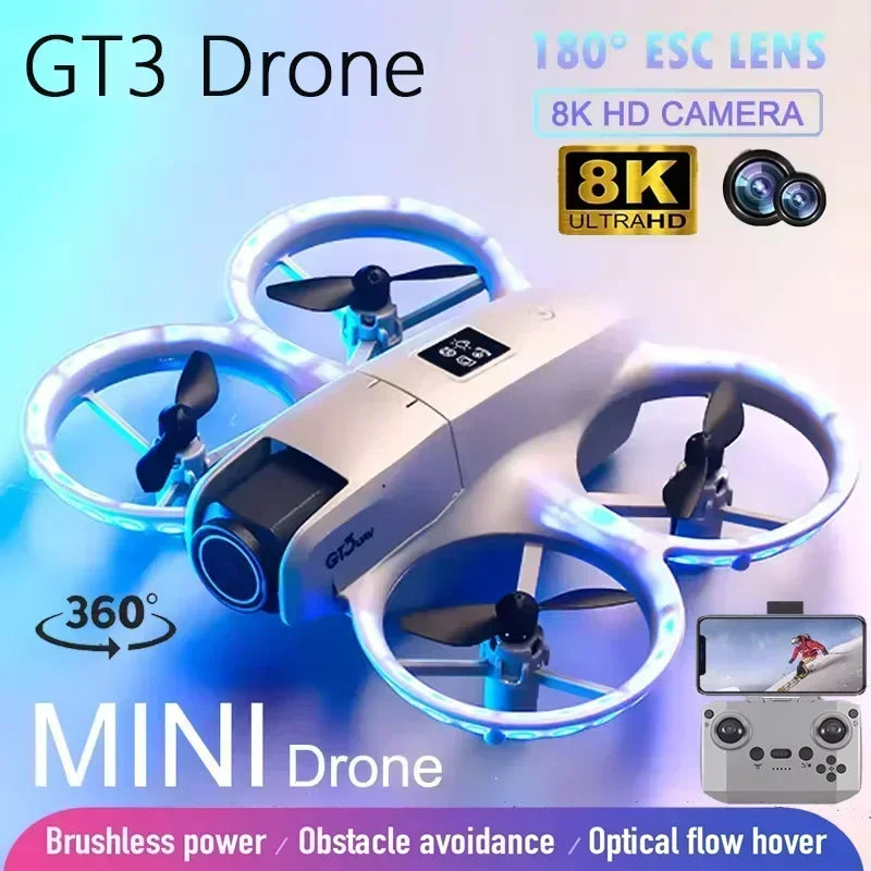 GT3 GPS Drone with 8K HD Dual Camera 180°