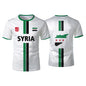 Syrian Flag Football Jerseys Men's Sports T-shirts Syrian National Emblem