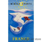 Retro Zermatt Chamonix Skiing Art Poster Vintage Australia