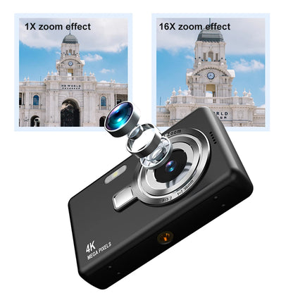 4K HD 1080P Digital Camera 96MP Portable Vlogging Camera