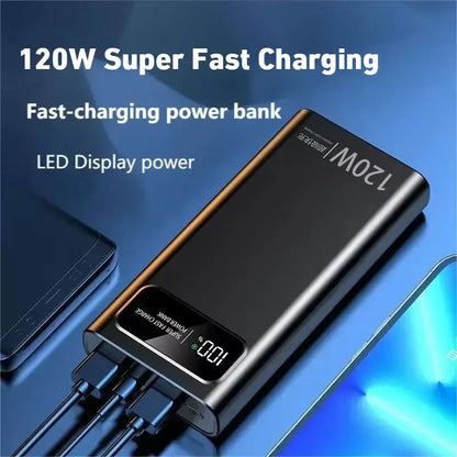 Power Bank 120W Super Fast Charging Battery High Capacity Digital
