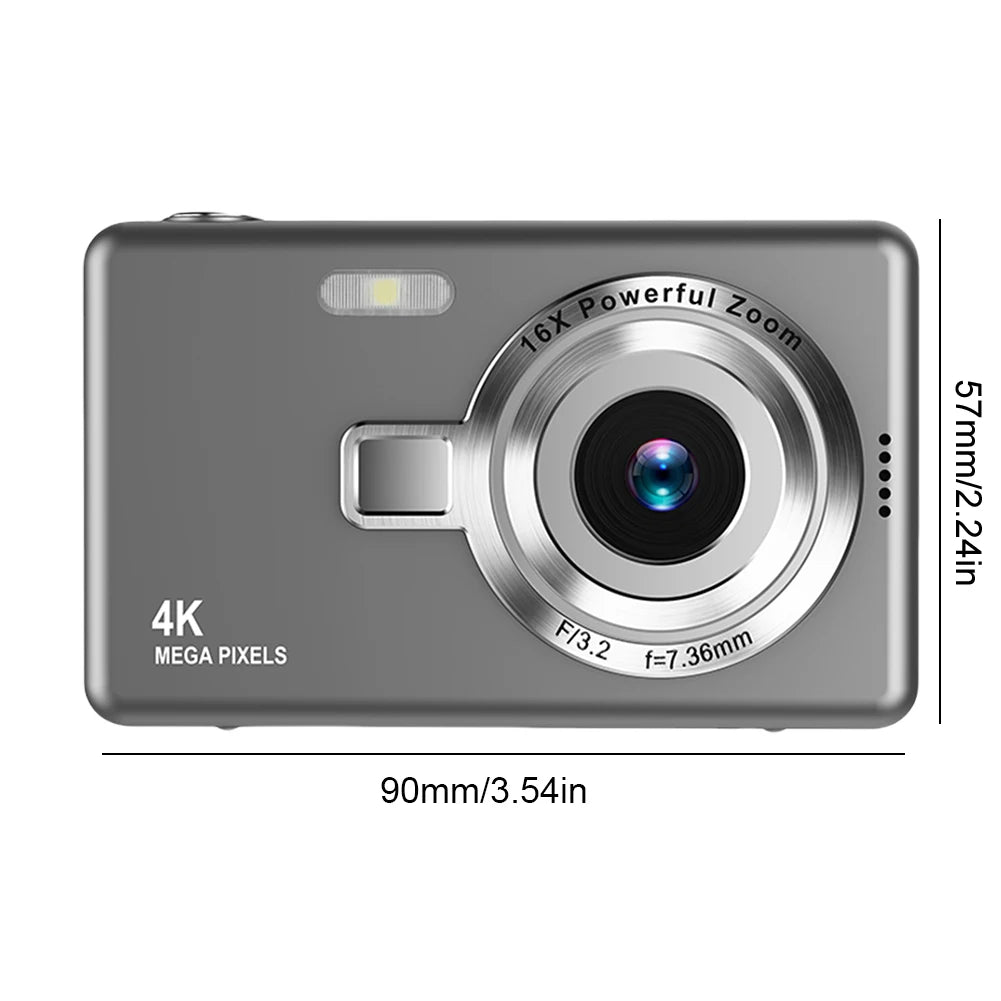 4K HD 1080P Digital Camera 96MP Portable Vlogging Camera