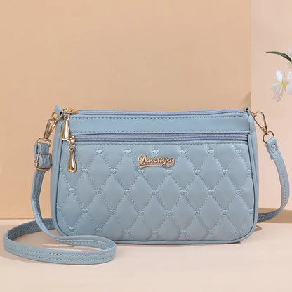 Embroidery Messenger Bags Women Leather Handbag