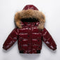 2025 Winter Toddler Boys Down Jacket Fur Waterproof