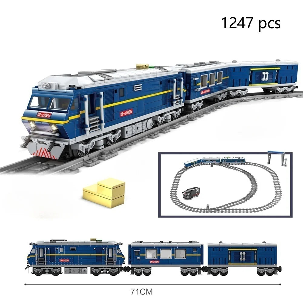 DOU BUILTBuilding Block City Train Track Model Electric