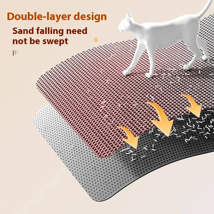 Extra Large Cat Litter Mat Heavy Duty Waterproof 2 Layer Non Slip