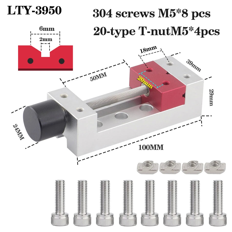 Precision Mini Vise Engraving Machine CNC Drilling Machine Small Welding Table All Aluminum Operation Manual Table Clamp