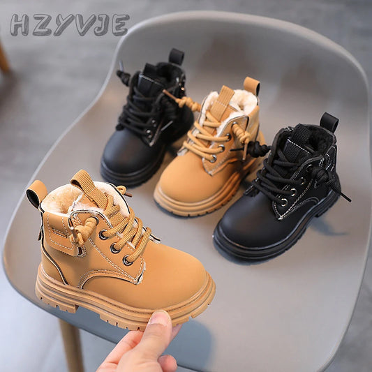 New Children's Fashion Boots Winter Thickened Boys Girls'