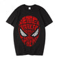 Spider-Man Peter Parker Quote T Shirt Men Oversized Short Sleeve Tee "Great Power" Graphic T-shirt Streetwear Casual Cotton Tops
