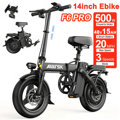 26'' Electric Bike for Adults,750W Peak Motor Mountain