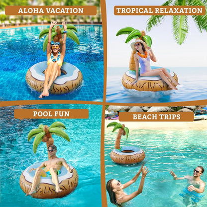 Inflatable Coconut Tree Air Mattresses Float Pool
