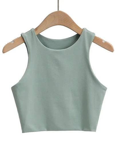 2023 Summer Fashion Women Sexy Slim Tops O-neck