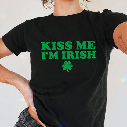 Kiss Me I'm Irish Baby Tee Irish Shirts Women's