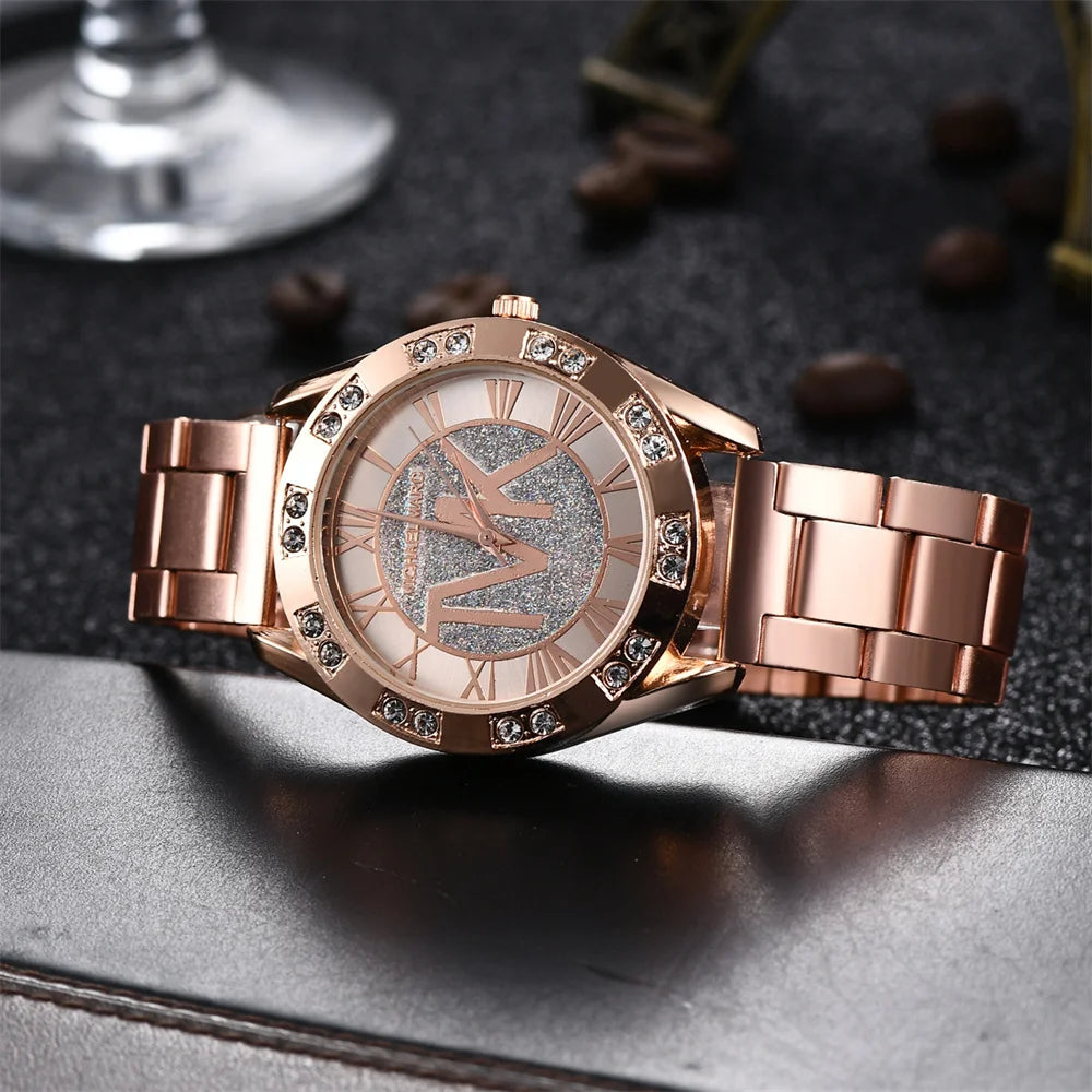 Luxury Women's Watch Fashion 2025 Diamonds TVK Quartz Watch