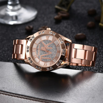 Luxury Women's Watch Fashion 2025 Diamonds TVK Quartz Watch