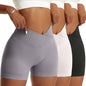 3 Pieces Women Solid Peach Hip Sports Pants High Elastic