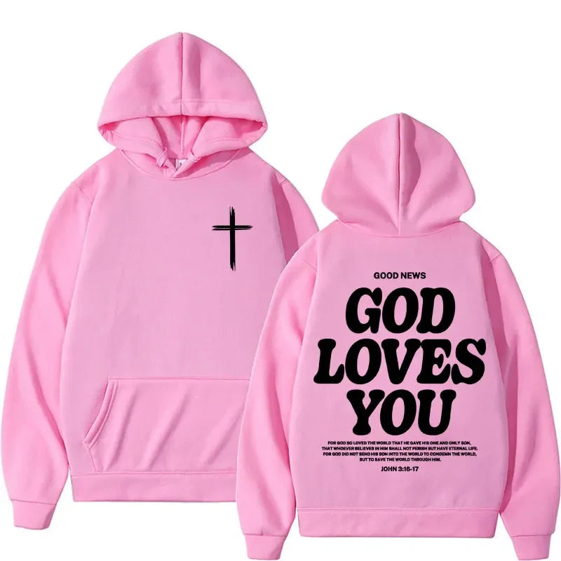 Harajuku Aesthetic Christian Jesus Church Hoodie Bible Verse