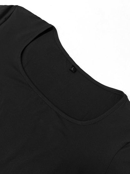 Women's Solid Long Sleeve Bodycon Dress, Chic Basic Minimalist Causual