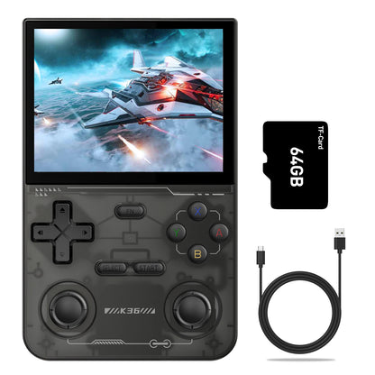 GAMINJA K36 Handheld Game Console 3.5Inch IPS 640x480 Screen Built