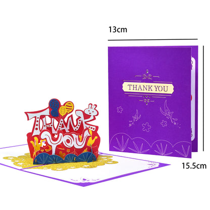 Thanksgiving Day Gift Card 3D Pop Up Give Thanks
