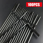50-1000Pcs Drinking Straws Colorful & Black