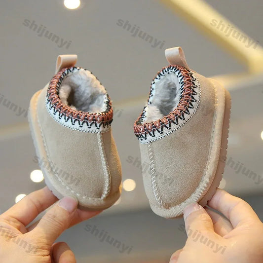 Baby Warm Casual Flat Low Top Snow Boots