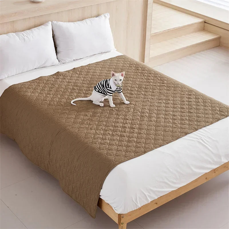 Water Repellent Bedspread on The Bed King Size