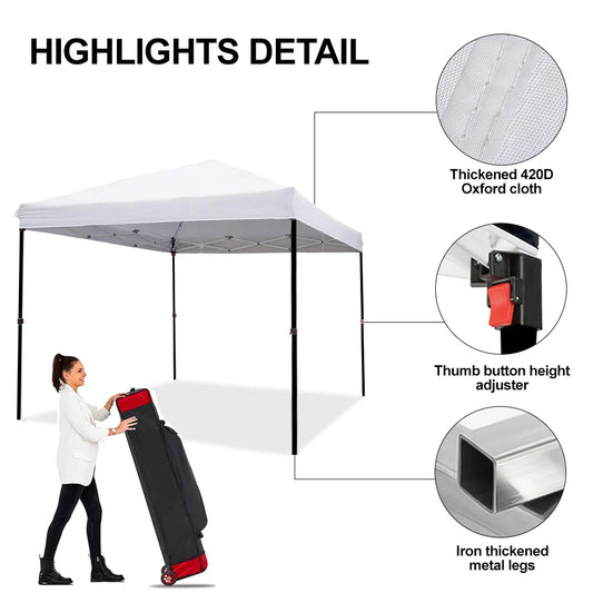 3x3m Pop Up Canopy Tent Instant Setup Large Waterproof