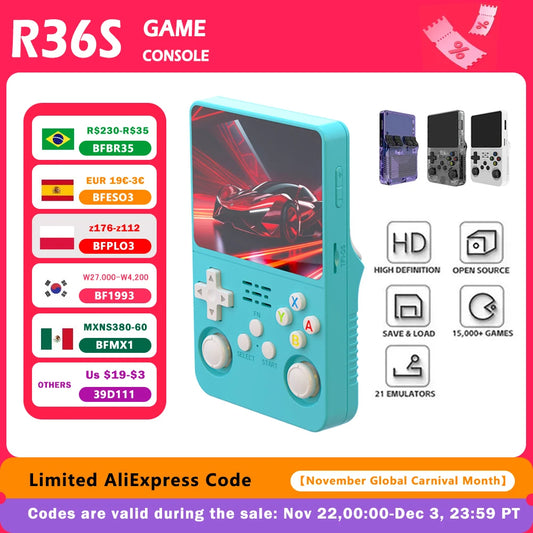 R36S Retro Handheld Video Game Console Linux System