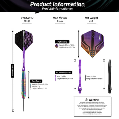 25g Professional Heavy Duty Dart Set with Flights