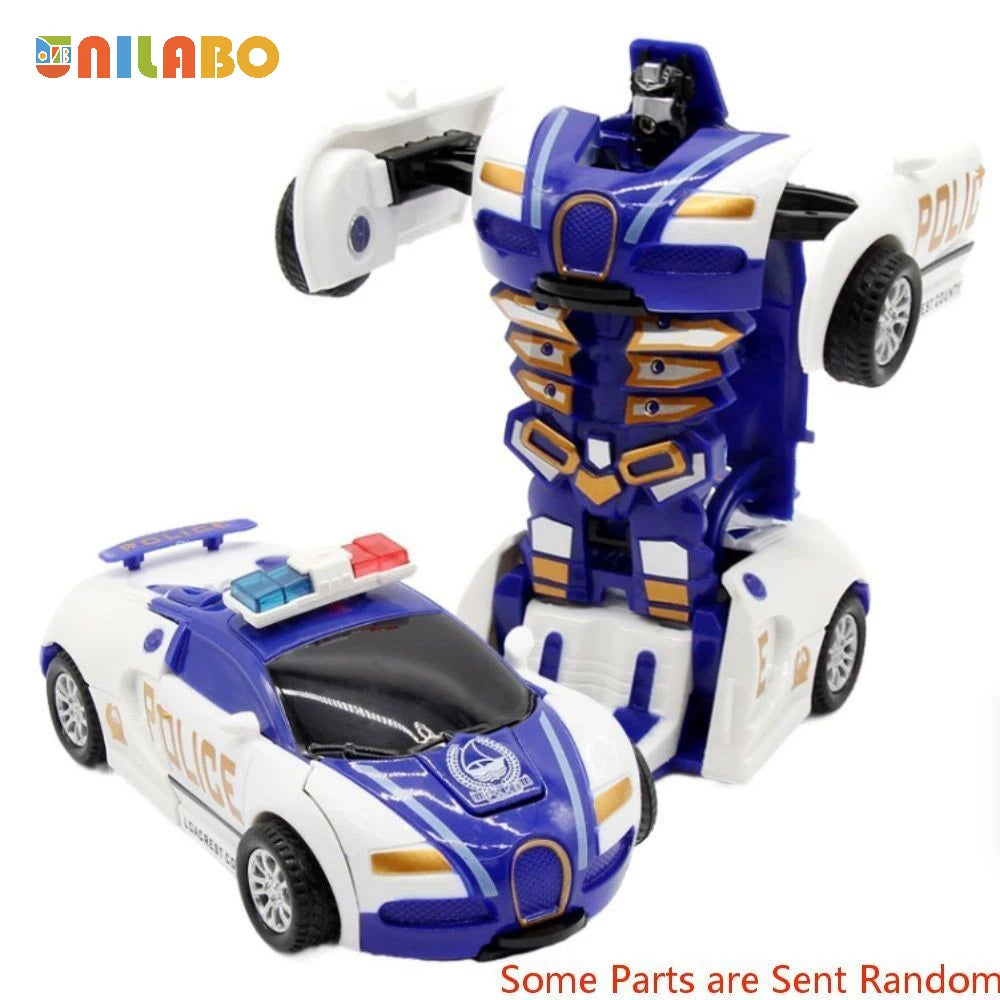 Transformable Robot Sports Car Toys, No Batteries, Educational Kids Gift,