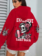 Expensive Talks Back Funny Printing Womens Hoodie Loose Multicolor