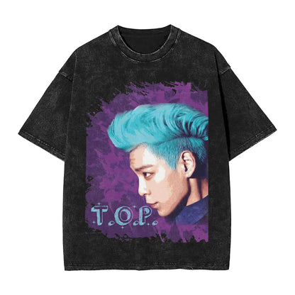 Harajuku Washed T Shirt Choi Seung Hyun T.O.P